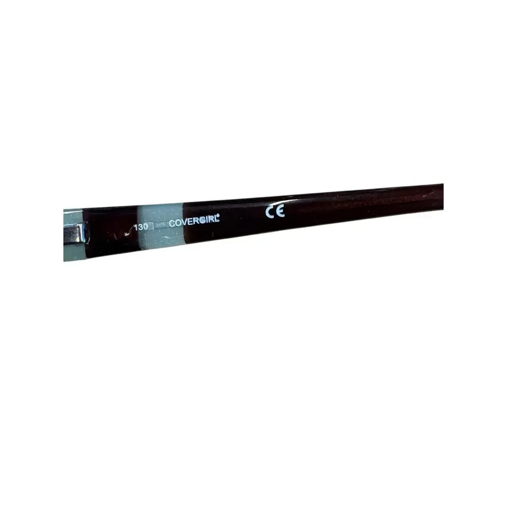 NEW Deadstock Y2k Covergirl black and blue striped rectangle Glasses